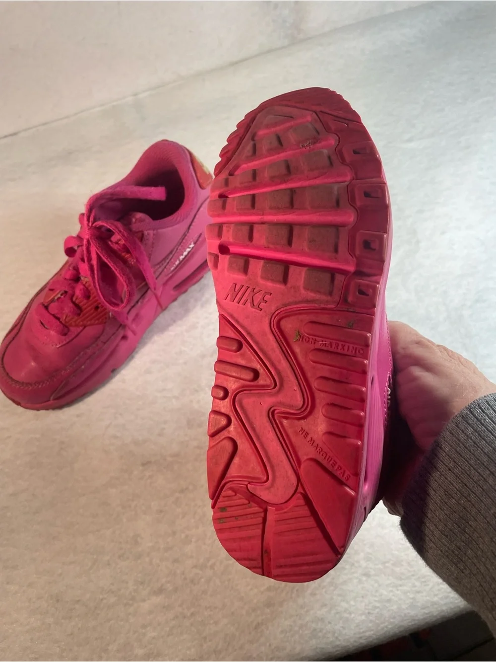 Nike Air Kids' Sneakers in Bright Pink Youth Size 1Y